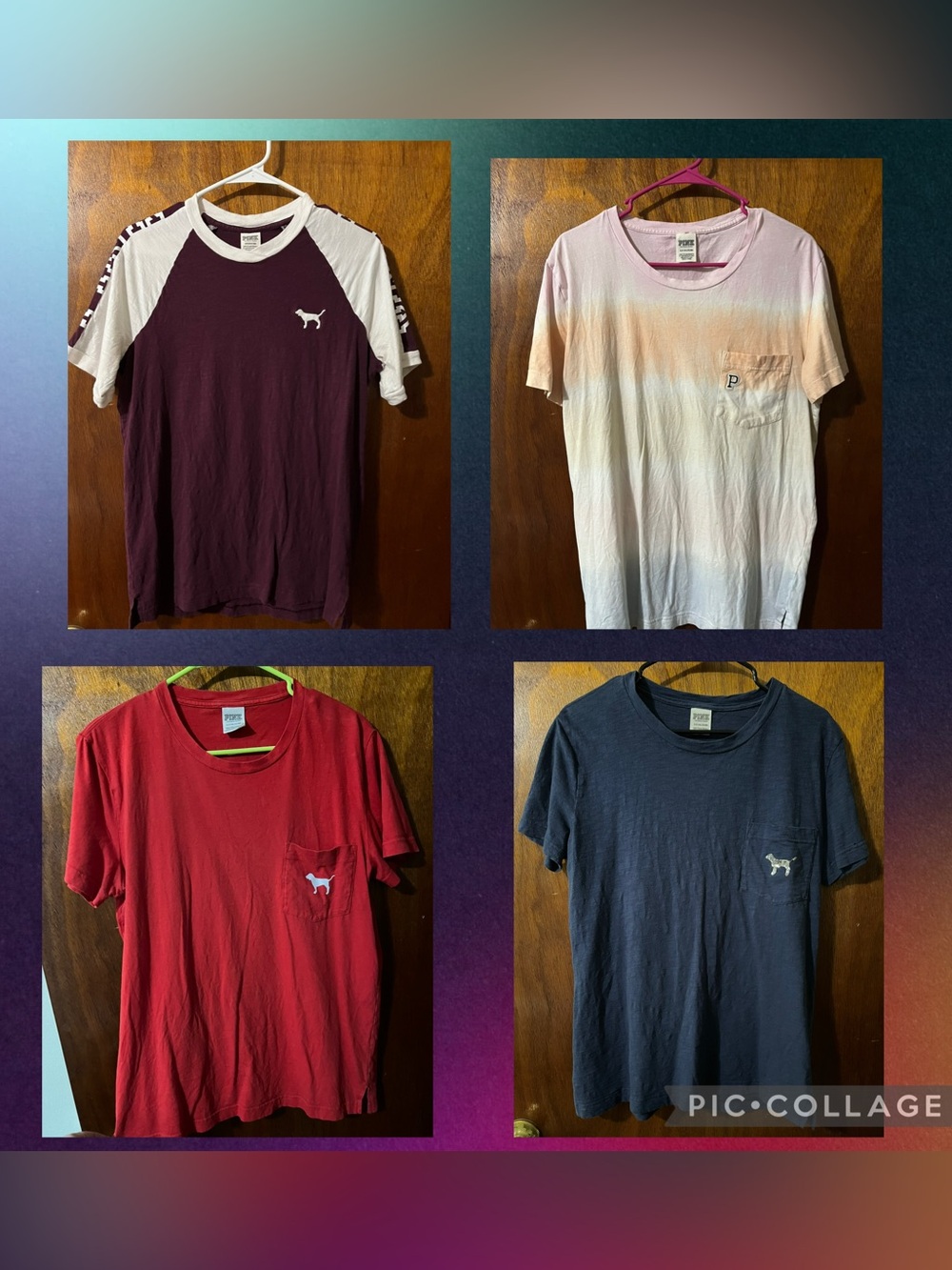 4 Pink brand tshirts